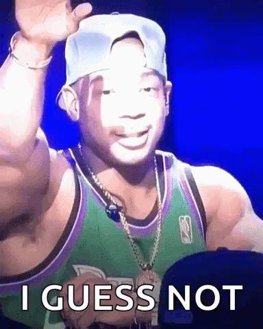 a man wearing a hat and a green jersey is saying i guess not .