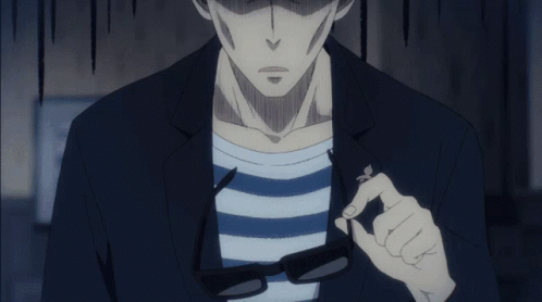 A Man Wearing A Hat And A Striped Shirt Is Holding A Pocket Watch GIF