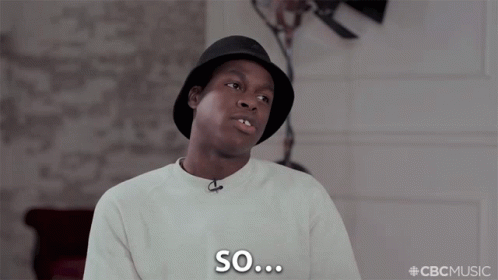 A Man Wearing A Hat And A Sweater Says " So " GIF