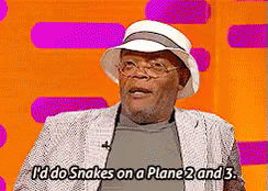 A Man Wearing A Hat And Glasses Says I 'D Do Snakes On A Plane 2 And 3 GIF