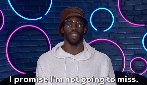 A Man Wearing A Hat And Glasses Says I Promise I 'M Not Going To Miss . GIF