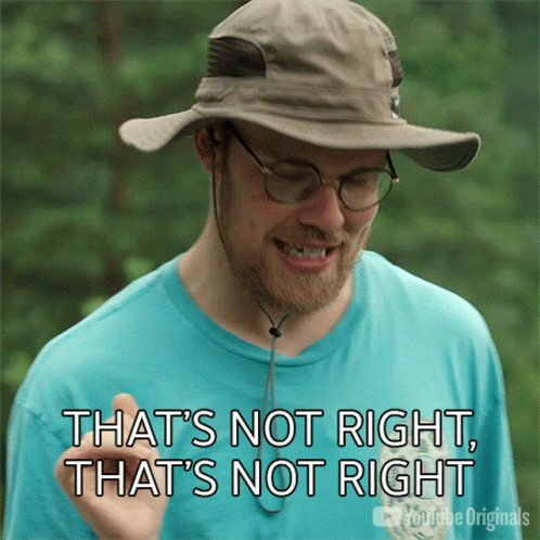 A Man Wearing A Hat And Glasses Says That 'S Not Right GIF