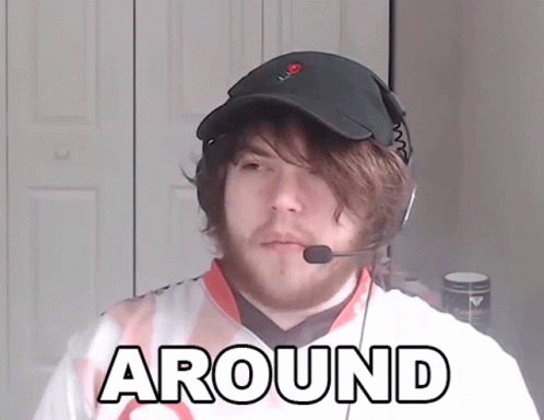 Man With Hat And Headphones Wearing Around Shirt GIF