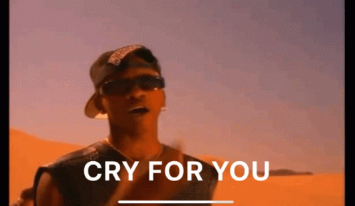 A Man Wearing A Hat And Sunglasses Says Cry For You GIF
