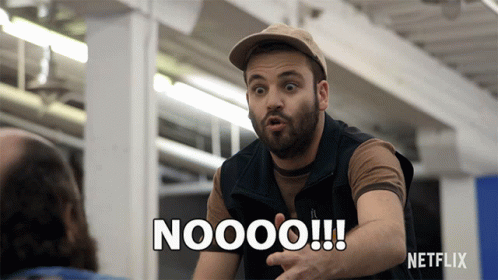 Man Wearing Hat And Vest Saying Noooo GIF