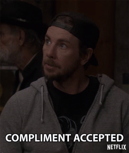 A Man Wearing A Hat Says Compliment Accepted GIF