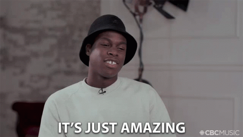 A Man Wearing A Hat Says It 'S Just Amazing On A Screen GIF