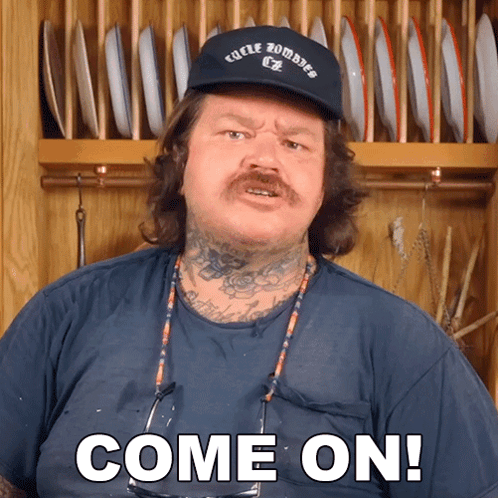 A Man Wearing A Hat That Says ' Cycle Zombies Cz ' On It GIF