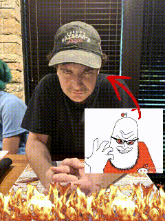 A Man Wearing A Hat That Says Liberty Fazzard 'S GIF