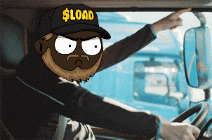 A Man Wearing A Hat That Says $ Load On It GIF