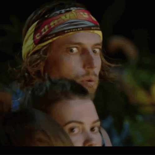 A Man Wearing A Headband With Outplay On It GIF