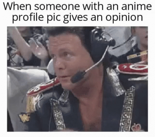 A Man Wearing A Headset Is Sitting In Front Of A Crowd And Giving An Opinion . GIF