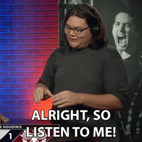 A Man Wearing A Headset Says Alright So Listen To Me GIF