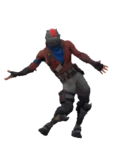 a man wearing a helmet and a bandana is dancing with his arms outstretched