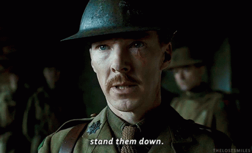 Man In Helmet Saying Stand Them Down GIF