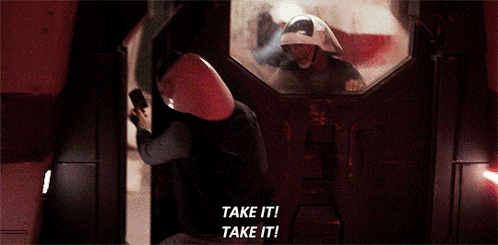 A Man Wearing A Helmet Says Take It Take It GIF