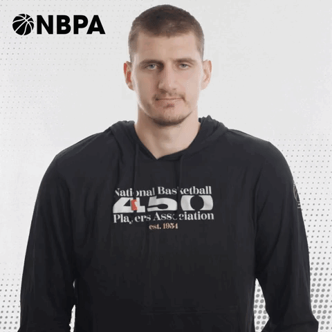 A Man Wearing A Hoodie That Says National Basketball 450 On It GIF