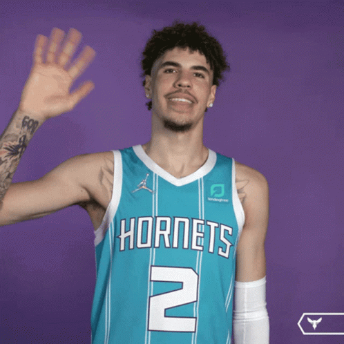 A Man Wearing A Hornets Jersey With The Number 2 On It GIF