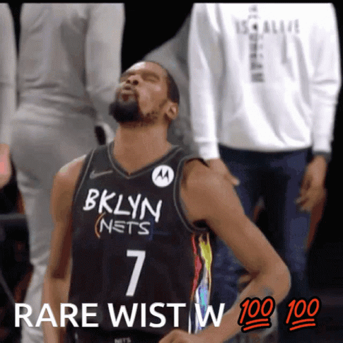 A Man Wearing A Jersey That Says Bklyn Nets GIF