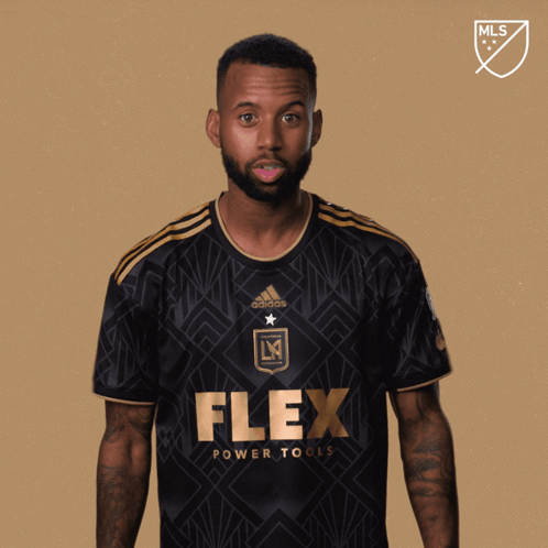 A Man Wearing A Jersey That Says Flex Let 'S Go On It GIF