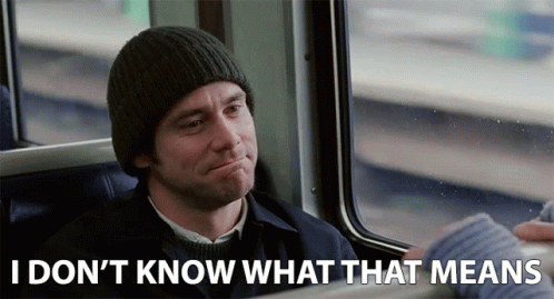 A Man Wearing A Knitted Hat Says I Don 'T Know What That Means GIF