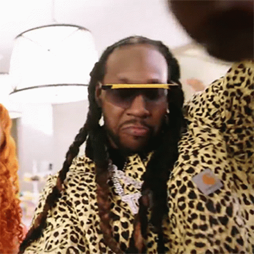 A Man Wearing A Leopard Print Shirt And Sunglasses GIF