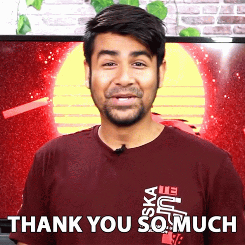 A Man Wearing A Maroon Shirt That Says Ska Life Says Thank You So Much GIF