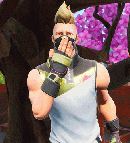 A Man Wearing A Mask And Gloves Covers His Mouth With His Hand GIF