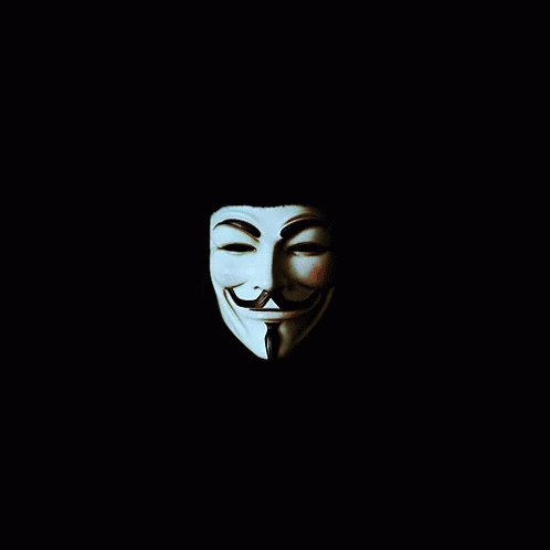 A Man Wearing A Mask With A Mustache Is Smiling With His Eyes Closed GIF