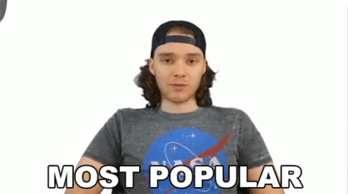 A Man Wearing A Nasa Shirt And A Baseball Cap Is Making A Funny Face . GIF