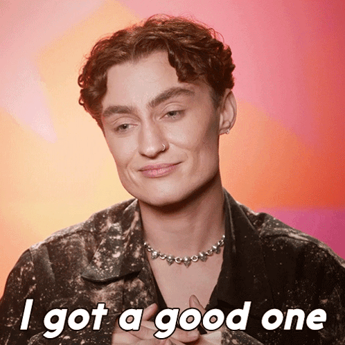 A Man Wearing A Necklace And A Jacket Says " I Got A Good One " GIF