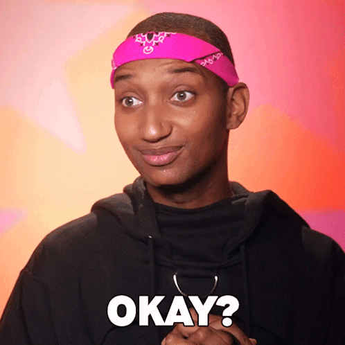 Man In Pink Headband And Black Hoodie Says Okay GIF