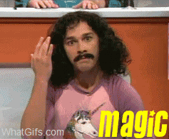 A Man Wearing A Pink Shirt With A Unicorn On It Says Magic GIF
