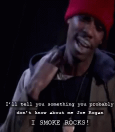 A Man Wearing A Red Beanie Is Smoking A Cigarette And Says I Smoke Rocks GIF