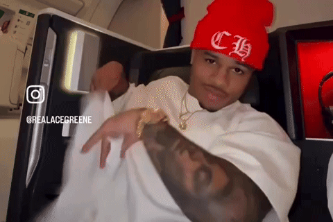 Man Wearing Red Beanie With CH GIF