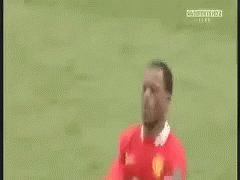 A Man Wearing A Red Jersey With The Number 3 On It GIF