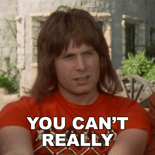 A Man Wearing A Red Shirt Says " You Can 'T Really " GIF