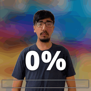 A Man Wearing A Shirt That Says 0 % On It GIF
