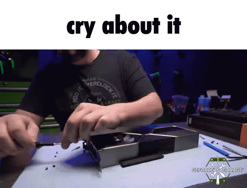 Man Wearing Cry About It Shirt GIF