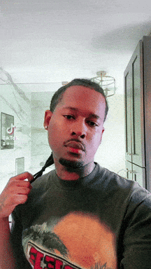 Man Wearing Metallica Shirt Taking Selfie GIF