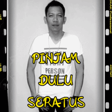 Man Wearing Shirt With Pinjam Person Dulu Seratus GIF