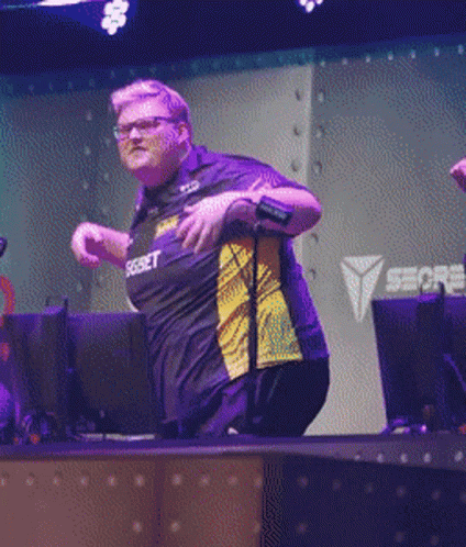 A Man Wearing A Shirt That Says ' Sebet ' On It GIF