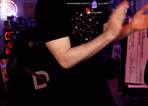 A Man Wearing A Shirt That Says Support A Creator On It GIF