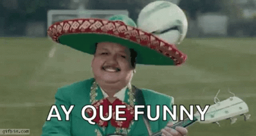 A Man Wearing A Sombrero Is Playing A Guitar And Smiling . GIF
