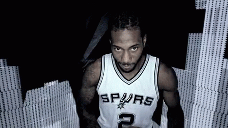 A Man Wearing A Spurs Jersey With The Number 2 GIF