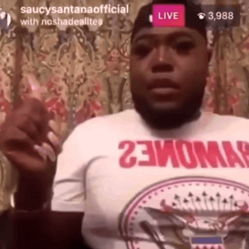A Man Wearing A T-Shirt That Says 23Homas GIF