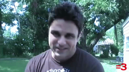 A Man Wearing A T-Shirt With The Number 3 Written On It GIF