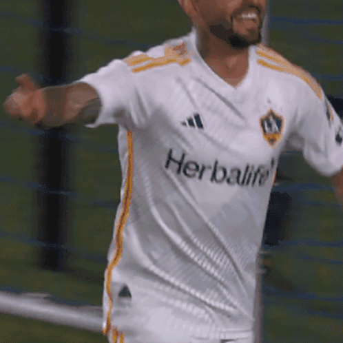 A Man Wearing A White Adidas Herbalife Jersey GIF