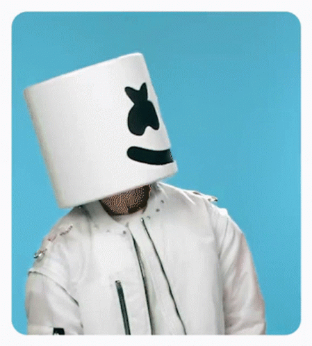 A Man Wearing A White Jacket And A White Marshmallow Hat GIF
