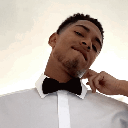 Man In White Shirt And Bow Tie GIF